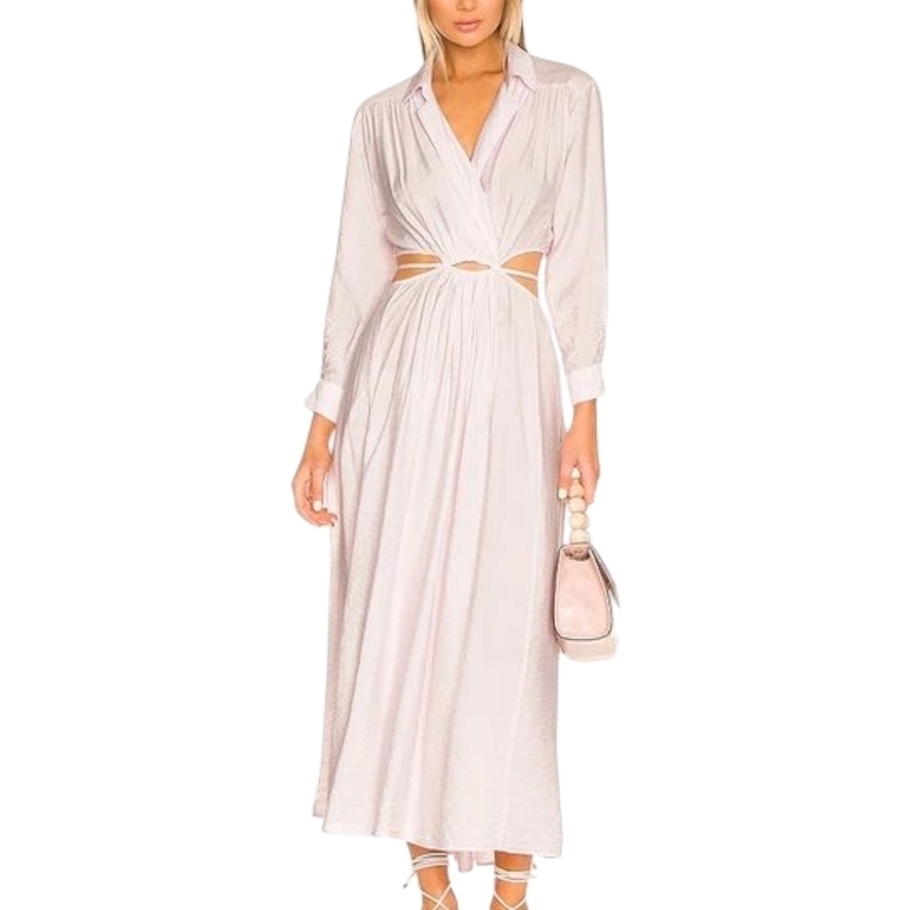 Young Fabulous & Broke Light Pink Maxi Dress Sz L
